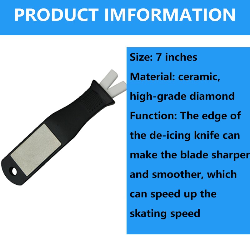 Ice Hockey Figure Speed Skating Shoes Blade Sharpener Hand Held Skate Blade Edge Sharpener Tool Grinding Stone