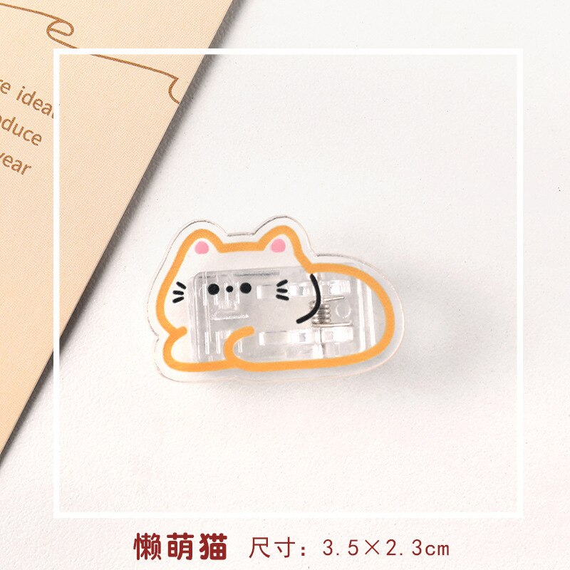 2Pc Transparant Acryl Clips Schattige Beer Bloem Briefpapier Test Papier Clip Snacks Afdichting Clip Kawaii Foto Kaarthouder: 5
