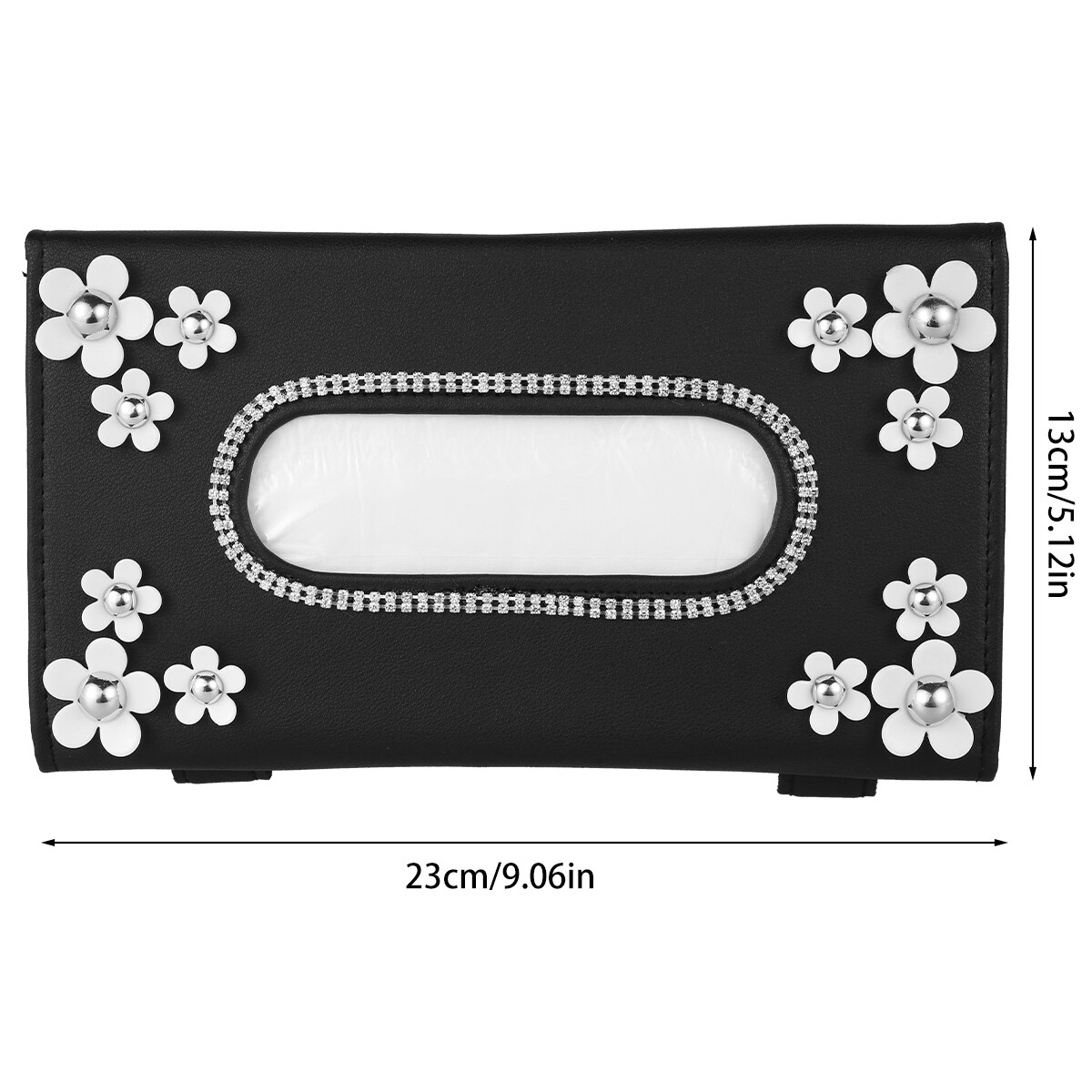 Pudełko na chusteczki samochodowe stokrotka musujące daszek pudełko na chusteczki pudełko na serwetki pojemnik robić przechowywania tkanek na osłona przeciwsłoneczna robić samochodu oparcie siedzenia akcesoria samochodowe: Default Title