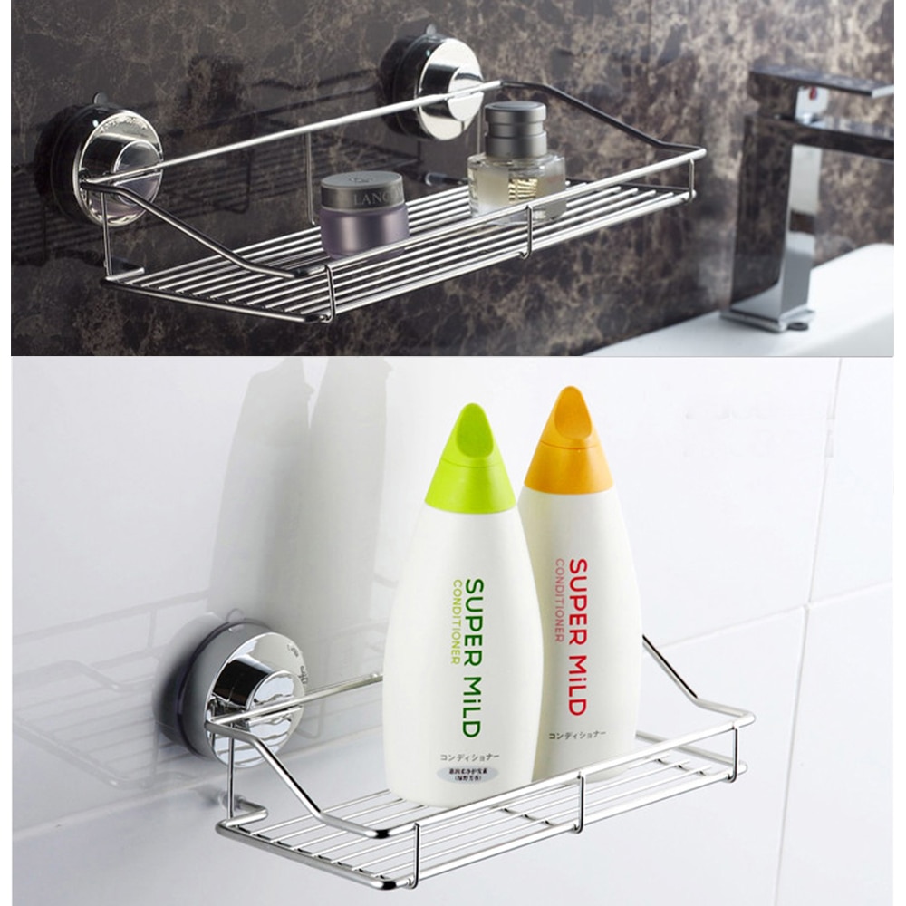 Stainless Steel No Drilling Bathroom Shelf Qrganizer Corner Shelf Caddy Bathroom Plastic Corner Shelf Shower Storage Wall Holder