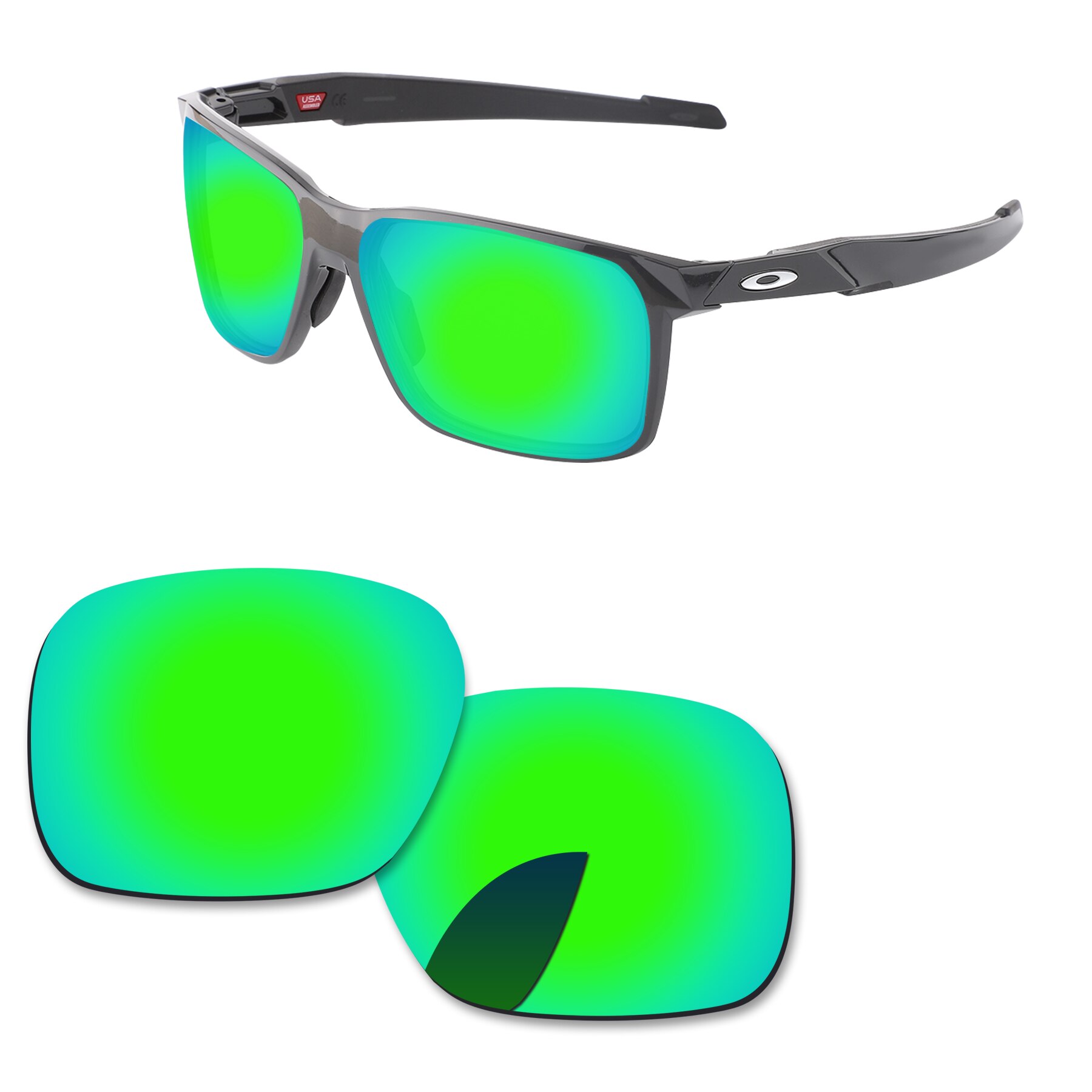 Alphax Vervanging Lenzen Voor-Oakley Portal X OO9460 Zonnebril Gepolariseerde-Meerdere Opties: Emerald Green