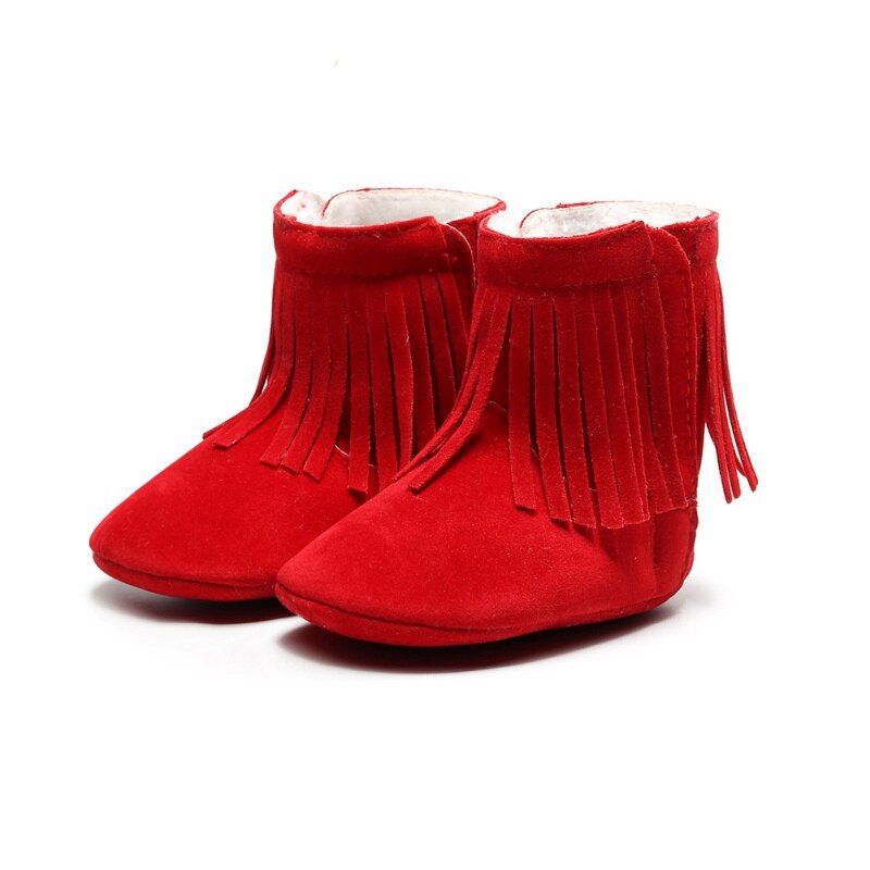 bébé bottes de neige -né bébé fille garçon enfants solide frange chaussures infantile enfant en bas âge à semelle souple anti-dérapant bottes 0-24M Bebe mocassins