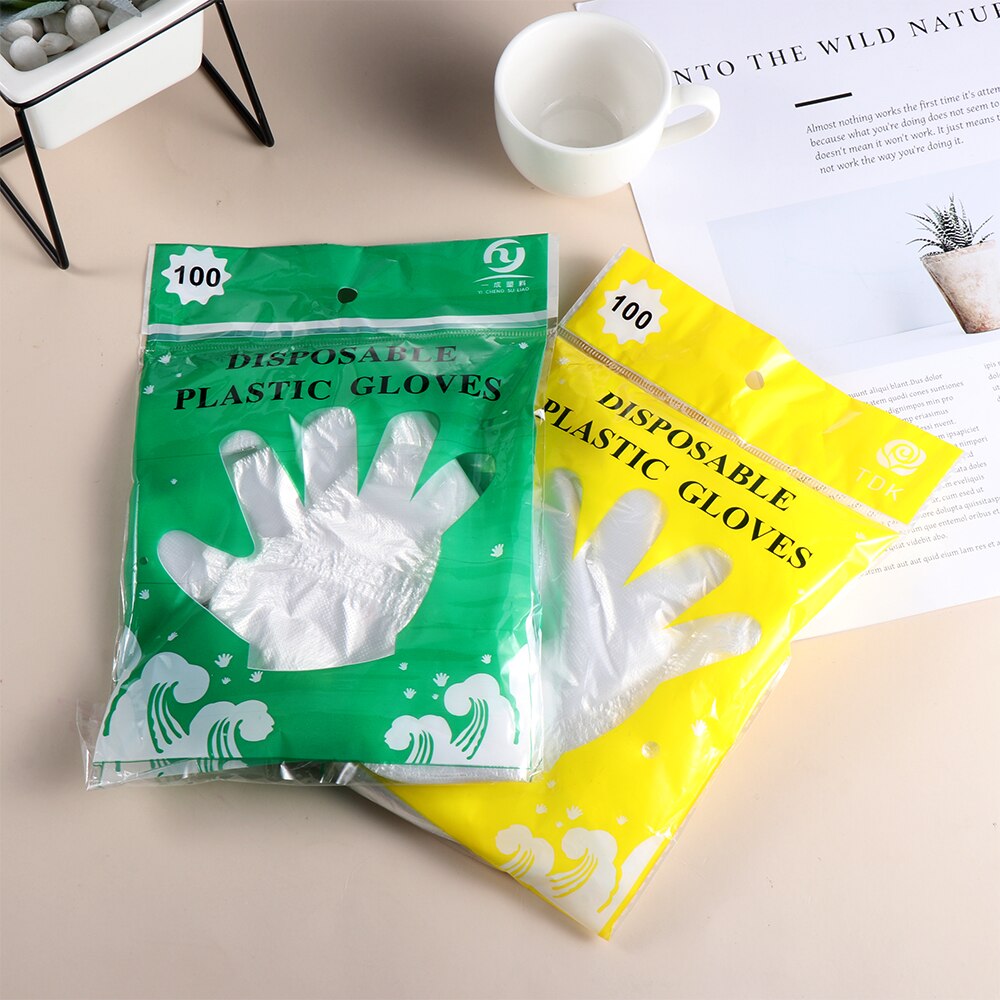 100 stuks wegwerphandschoenen eenmalige plastic handschoenen milieuvriendelijke handschoenen dagelijkse beschermingshandschoenen beschermende isolatiehandschoenen