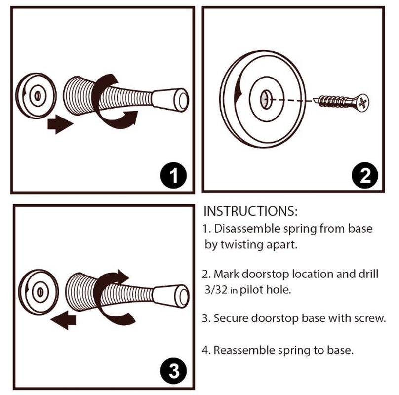 Novel Durable Spring Door-Stopper Stop Wall Decorative Stopper Protect s &amp; Safety Lock Cabinet doors Decor