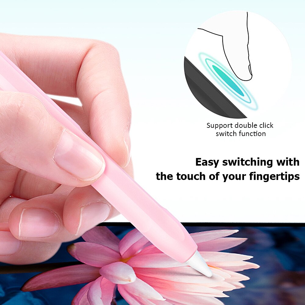 Silicone Sleeve Cap Tip Cover For Apple Pencil 2 Holder Tablet Touch Pen Stylus Pouch Sleeve For Apple Pencil 2 Cover Case