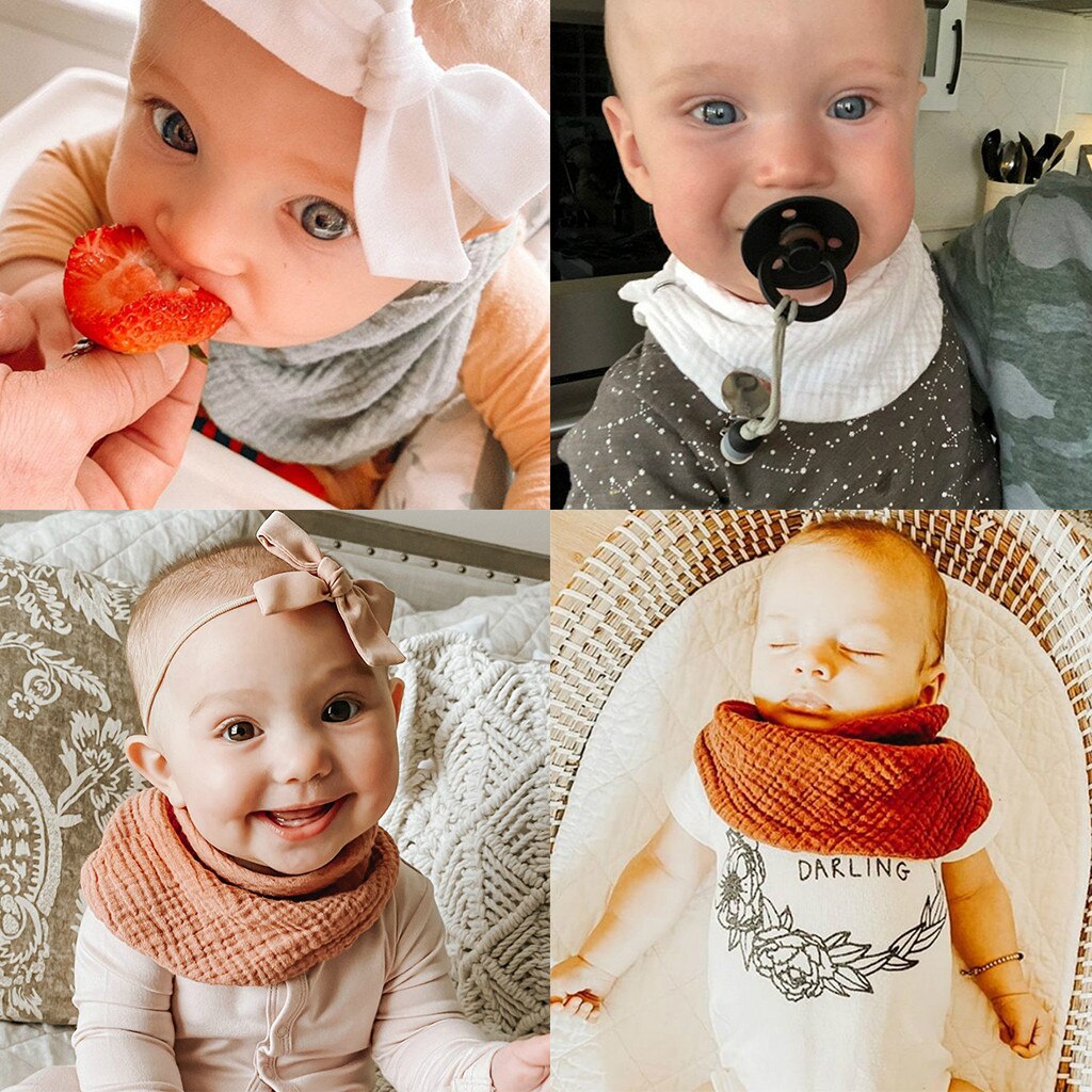 0-12 Maanden Pasgeboren Slabbetjes Baby Baby Katoen Slabbetjes Gaas Sjaal Bib Biologisch Katoen Bib Sjaal Baby Bandana Слюнявчики для Детей