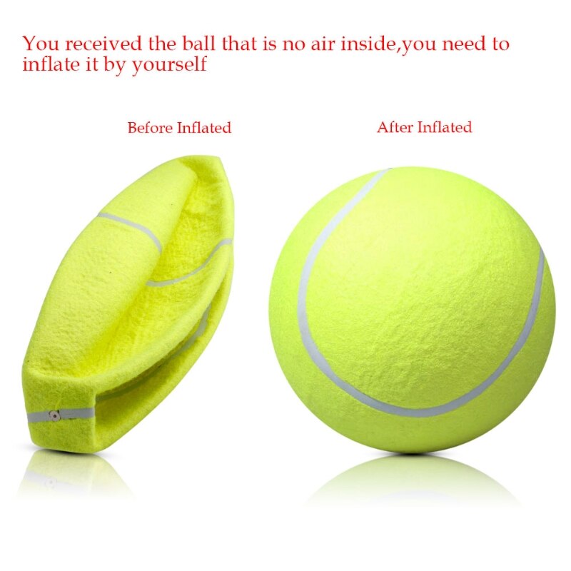 Pelota tenis gigante para mascotas, juguete de firma JUMBO, bola de tenis grande, 24 CM,