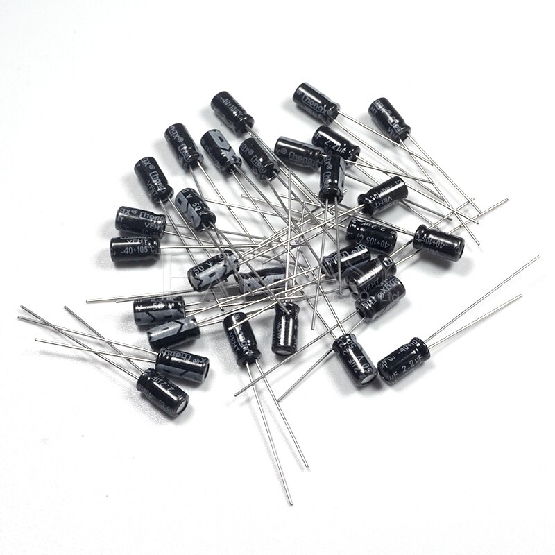 50 Uds 50V2.2UF 4*7mm 2,2 UF 50V 4*7 condensador electrolítico
