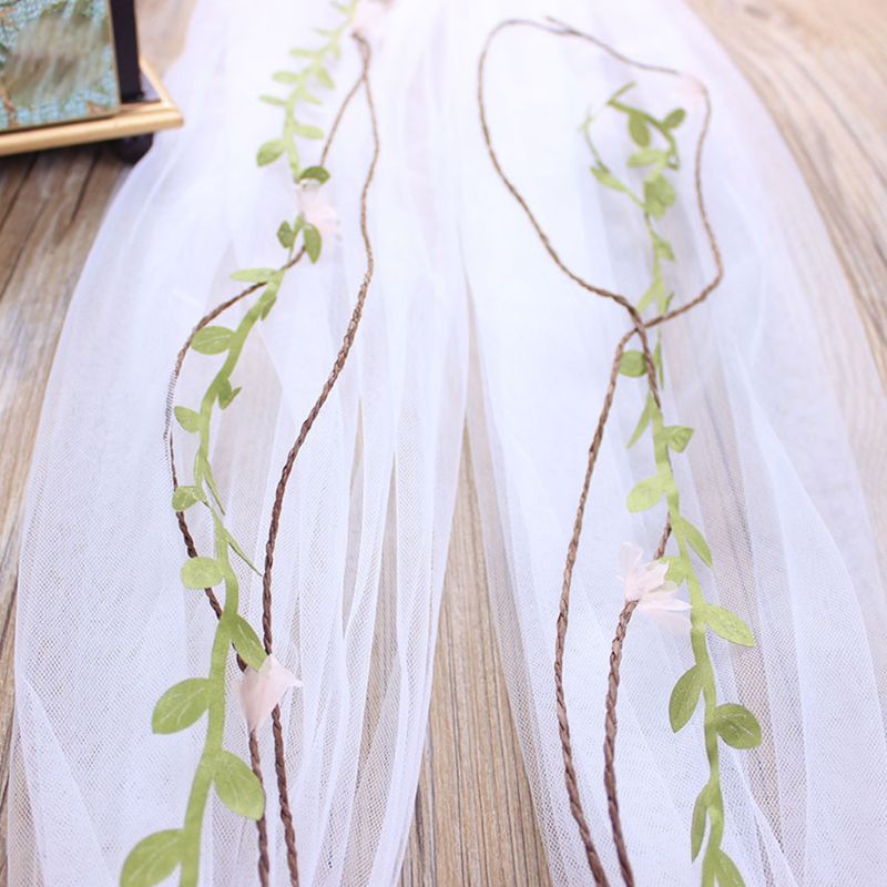 Voile de tête Rose Baroque tissé à la main, robe de mariée blanche pour femmes, couronne de cheveux