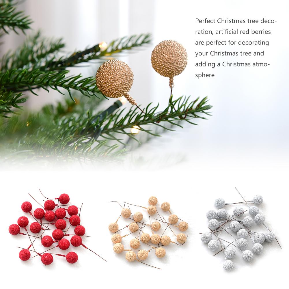 20 stuks/pak kleine kunstbloemen, fruitkersen, kerst, plastic parels, bessen, jaardecoratie voor bruiloftskransen