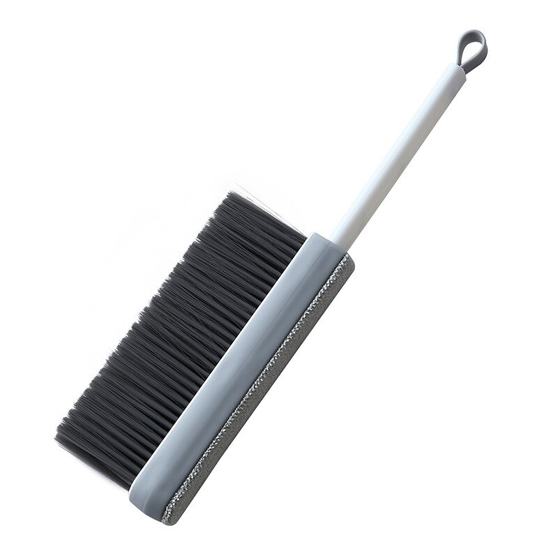 Retractable Double-sided Dusting Brush Long Handle Sweeping Bed Brush Gap Multifunctional Household Bedroom Sofa Cleaning Brush: gray