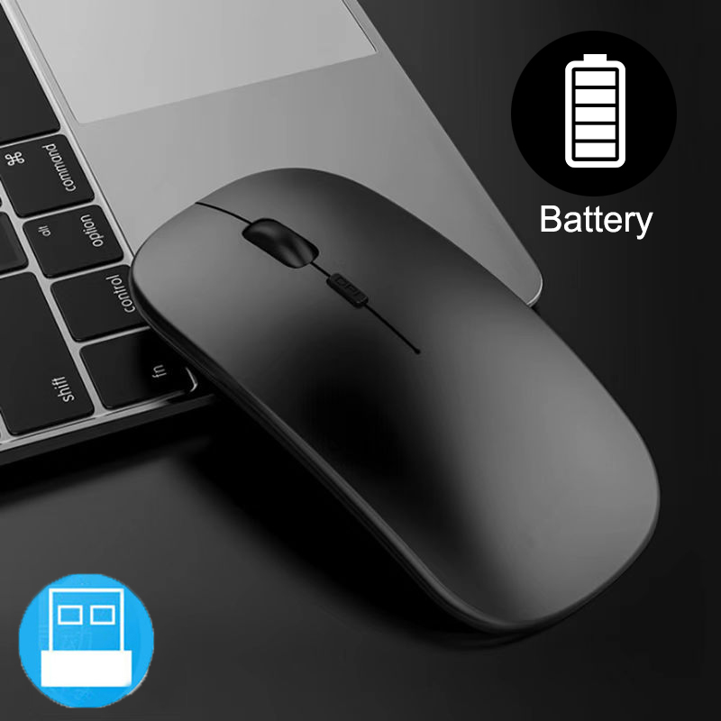 Bezprzewodowa mysz kompatybilna z Bluetooth z lampką USB do ładowania RGB do laptopa PC Macbook Gaming Mouse 2.4GHz 1600DPI: Ciemny Zielony