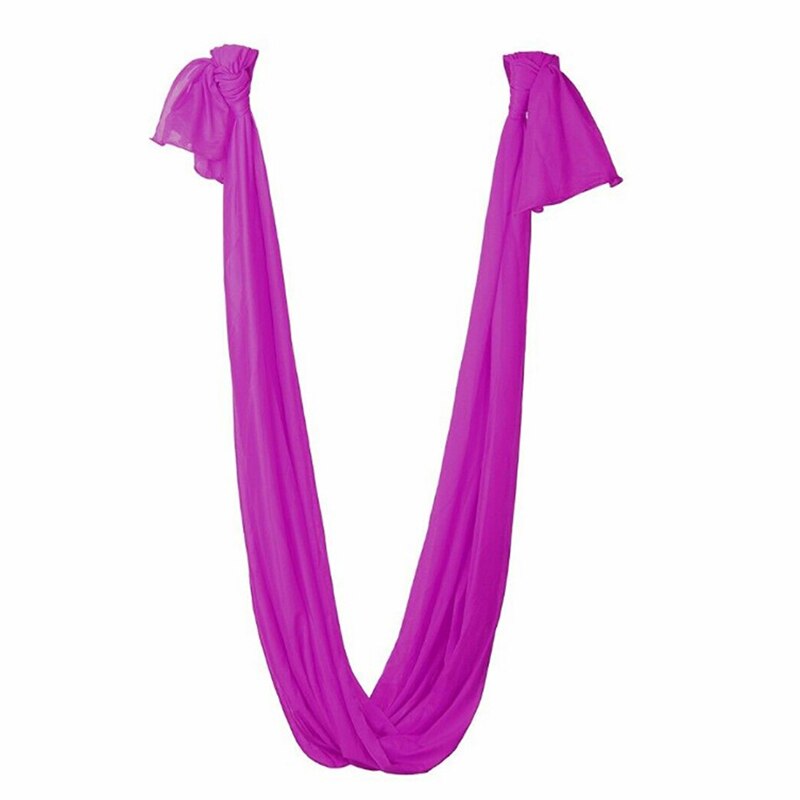Yoga Swing Hammock Trapeze Sling Aerial Silk Set Anti-gravity Inversion Fitness: Purple
