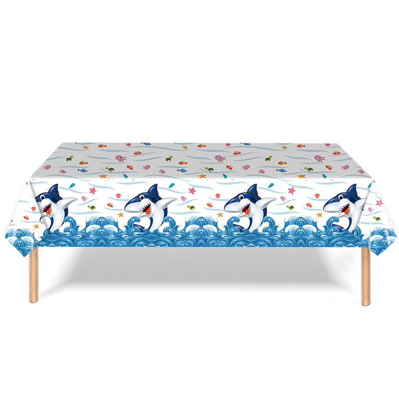 Blue Shark Ocean Theme Birthday Disposable Tableware Under The Sea Plates Napkins Happy Birthday Party Decor Kids Baby Shower: Light Green