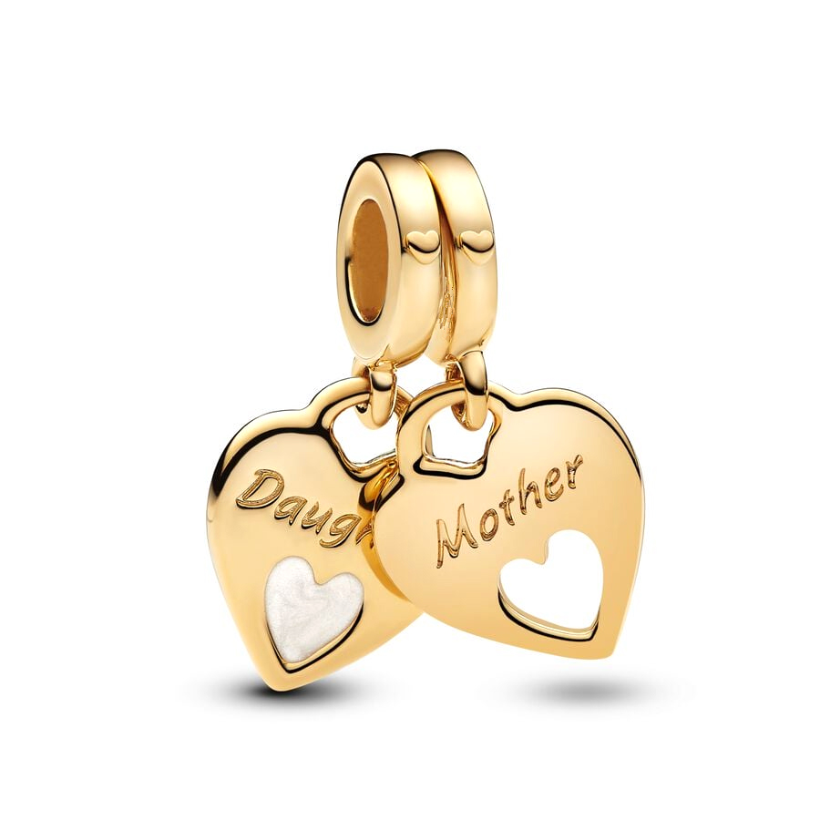 Ailes d'ange en or scintillant pour maman et papa, perles breloque en forme de cœur, adaptées au Bracelet européen Original en argent 925, bricolage de bijoux pour femmes