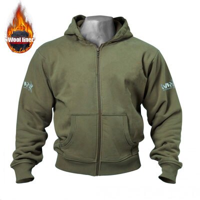 Homens inverno com capuz treino de musculação camisola solta sportwear musclewear terno masculino quente suor camisa hoodies casaco cardigan: XXL / Verde