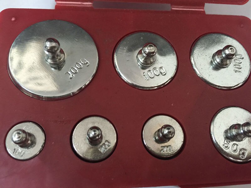 Calibration Weight Set 200g 100g 50g 20g 10g 5g Grams Precision Calibration Jewelry Scale Weight Sets Total 500g 7PCS/Set