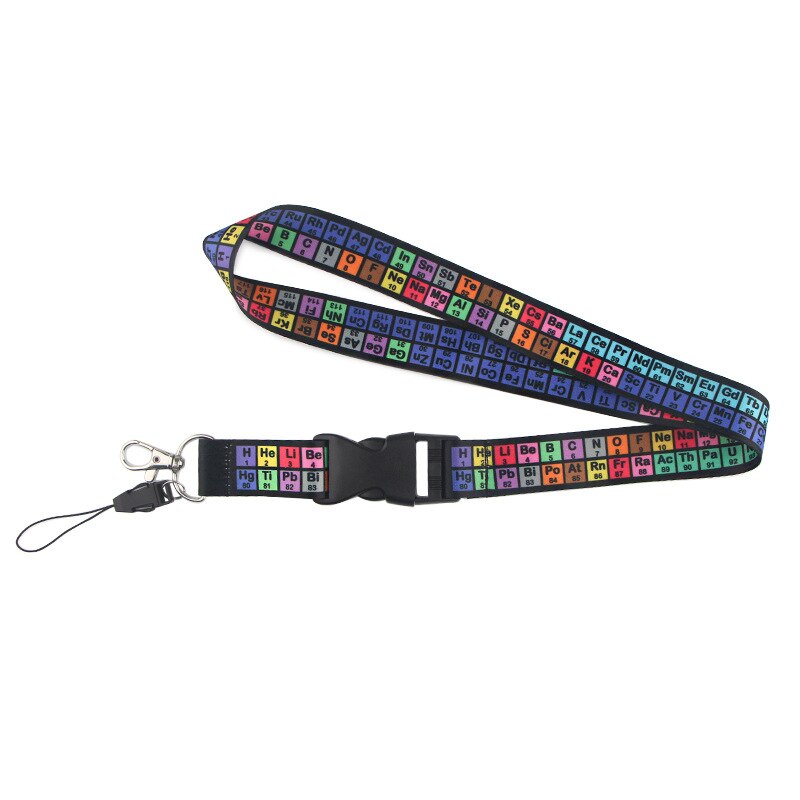 Periodic table of ele ments Lanyards Cool Neck Strap webbings ribbons Phone Keys ID Card Holder Lanyard For Keys DIY Hang Ropes: 2