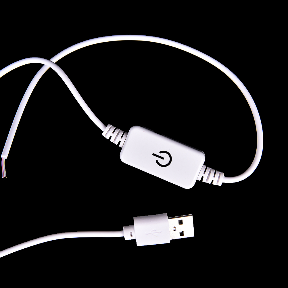 DC5-36V 2A Adjustable Brightness White USB LED Dimmer Touched Switch for LED Strip Lamp Dimmer Switch