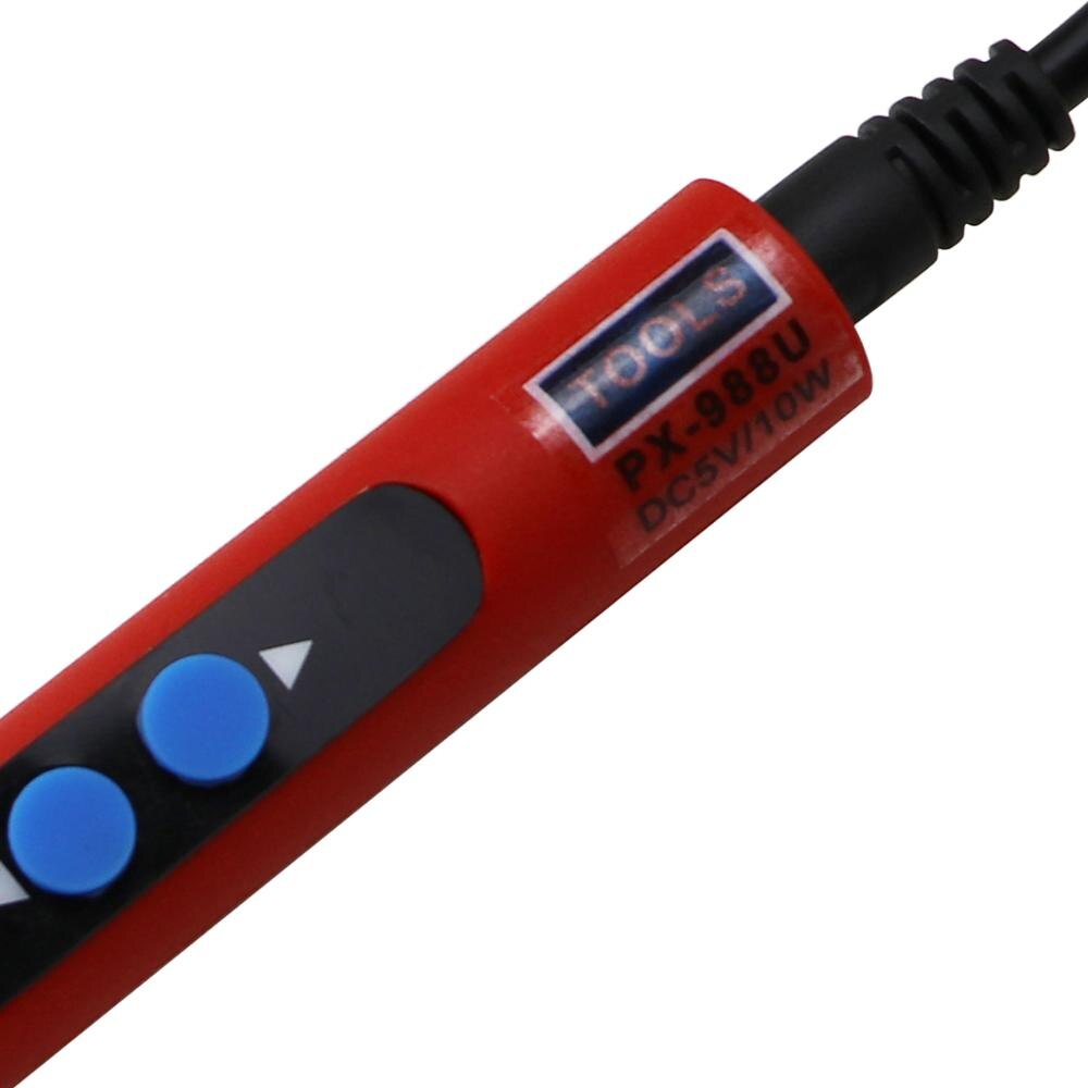 Portable USB Electric Soldering Iron 5V 10W LCD Digital Adjustable Temperature Welding Solder Rework Heat Pencil Repair Iron