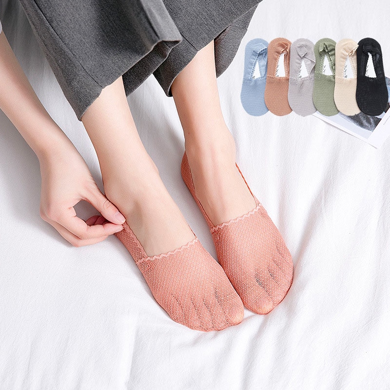 SUNTRADE Vrouwen Tabi No Show Sokken, Non Slip Flip Flop, Laag Gesneden Japanse Tabi Teen, 3 Paar, Zwart Wit Grijs, Small-Large