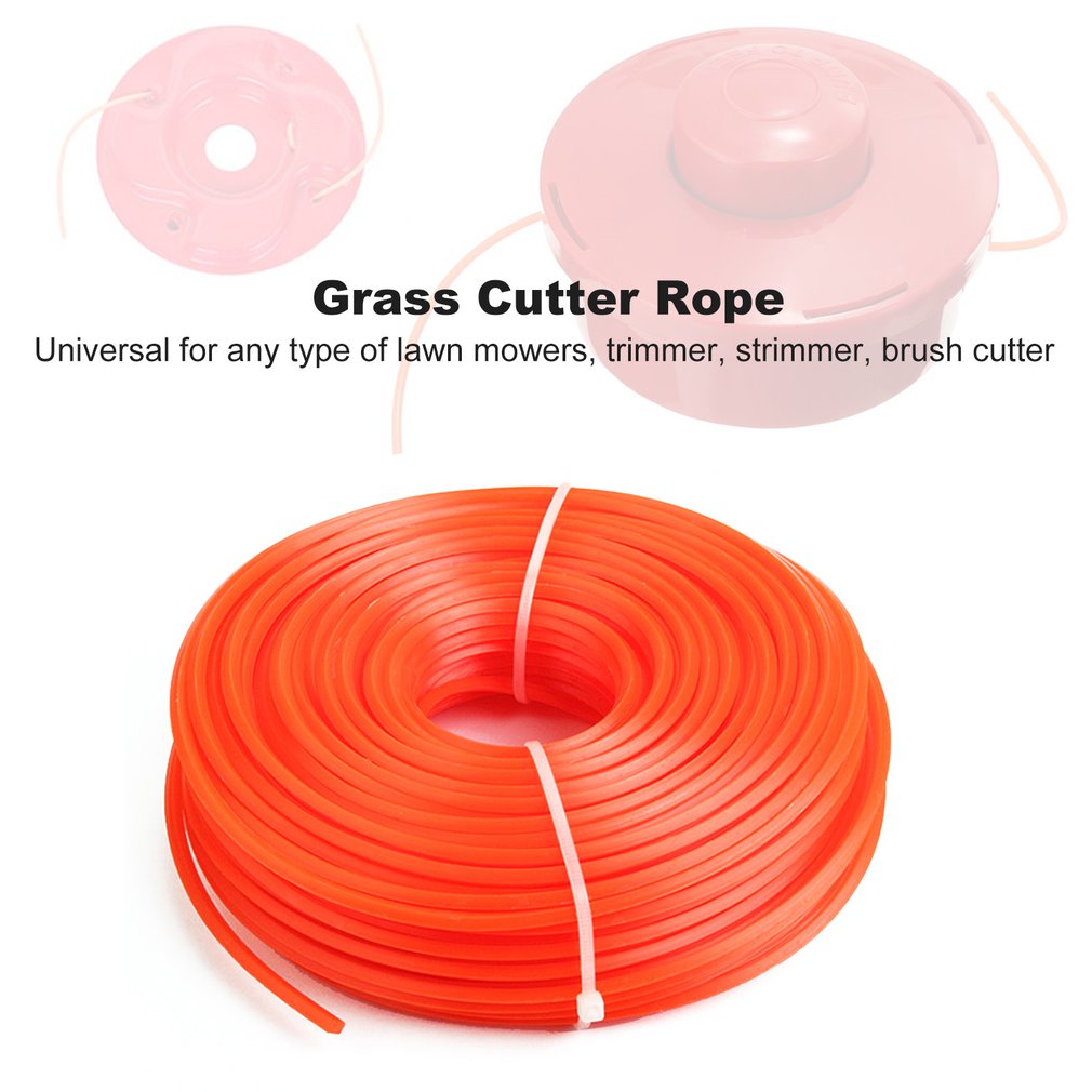 2.4mm/3.0mm trimmer line trimmer buskrydder snor line lang rulle firkantet græstov line til plæneklipper trimmer