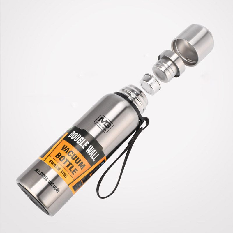 Bouteille Thermos en acier inoxydable 304, flacon sous vide de grande capacité, gobelet isolé avec corde pour boissons au thé, eau froide et chaude