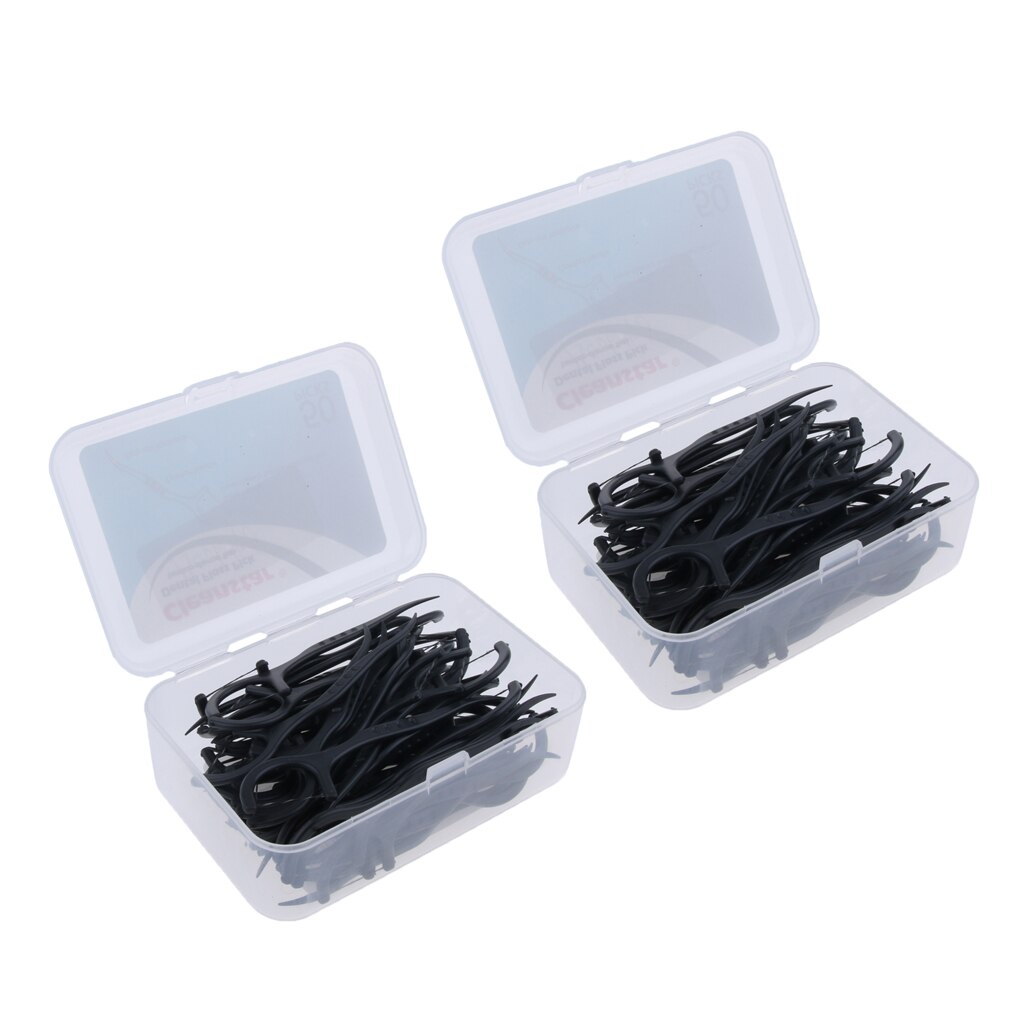 100 Pieces Tooth Flosser Teeth Floss Picks - Premium Bamboo Charcoal Interdental Toothpicks for Kids Adults
