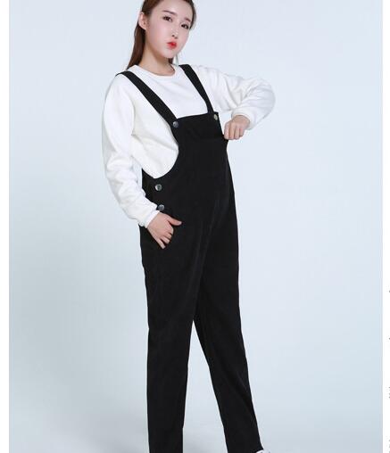 Maternity Bib Pants Pregnant Trousers Belt Plus red and black Women Pregnant-Overalls Jumpsuit Solid Color Women