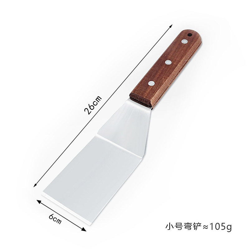 Espátula y raspador de parrilla de acero inoxidable, herramientas de cocina duraderas antiadherentes para barbacoa, pala para Pizza, tortitas, carne, utensilios para barbacoa: VIOLETA/Violeta