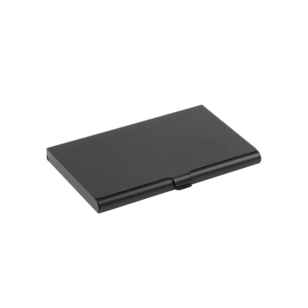 1pc Black Aluminum Card Holder Women Men Metal Credit ID Card Business Card Holders Organizer Purse Wallet Box Cover: Black