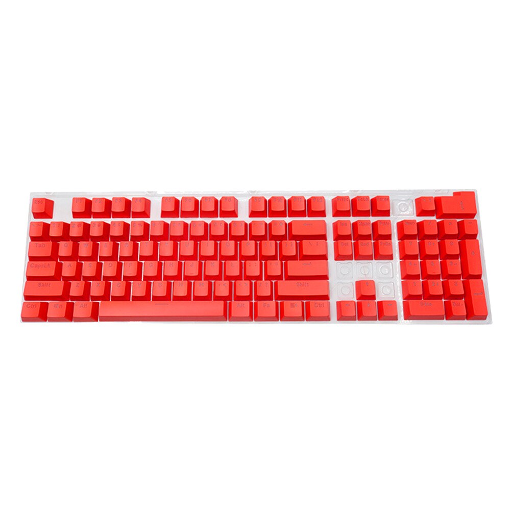 104pcs/set Universal Mechanical Keyboard Keycap Ergonomic Backlit Key Cap Keycaps for Cherry MX Mechanical Keyboard: Red