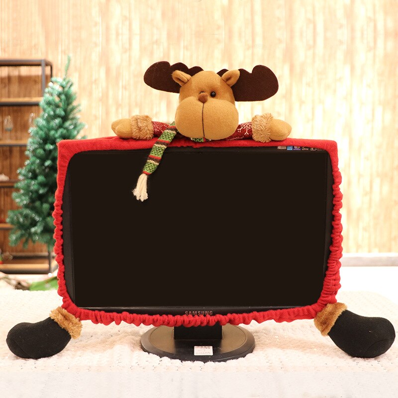 Ozdoby świąteczne robić domu elastyczne pokrowce na komputer osłona przeciwkurzowa na ekran komputera wesołych świąt