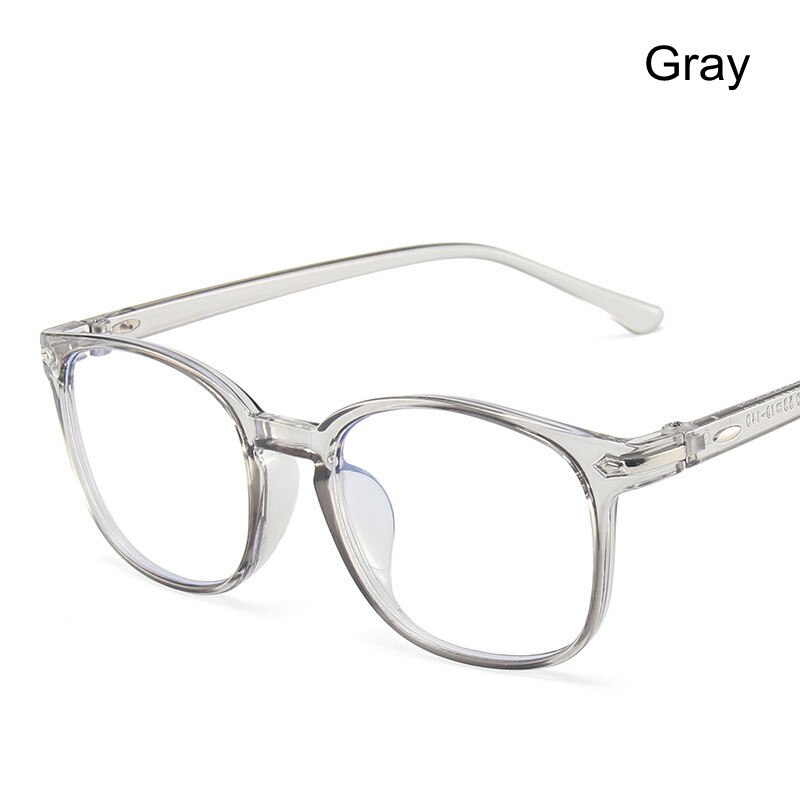 Retro Anti-Blue Light Woman Eyeglasses Men Classic Computer Eye Glasses Trend Brand Eyewear Frame: gray