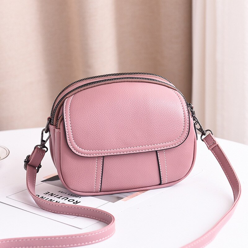 Borse da donna di moda borsa a tracolla in morbida pelle Pu borsa a tracolla piccola da viaggio Casual da donna di alta qualità 2022 Sac: pink crossbody bag