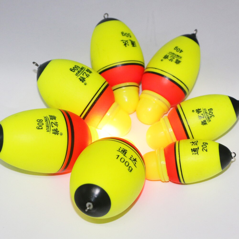 Bâton de pêche flottant électronique, Double lumière Led, 20g – 100g, 2 pièces, accessoires de nuit lumineux, Bobber