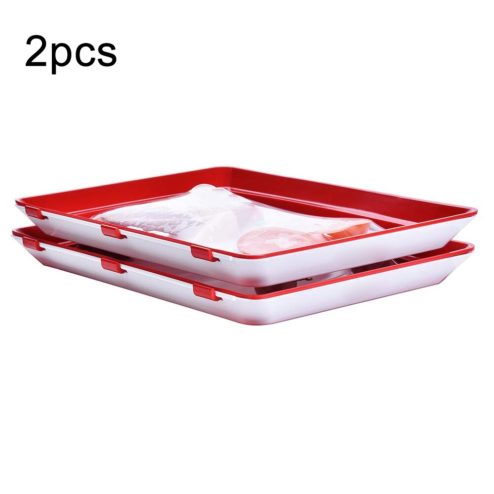 Kitchen Storage Trays Food Preservation Tray Fresh Food Serving Tray Keeping Fresh Spacer Organizer Home Decoration: 2 pcs