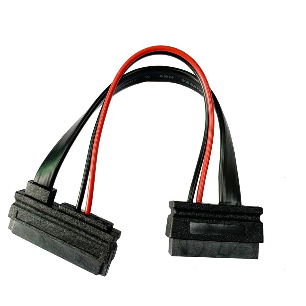 Frist Link 6 inches Slimline 13 pin SATA Male to 22 Pin SATA Female Cable Adapter-SATAIII cable