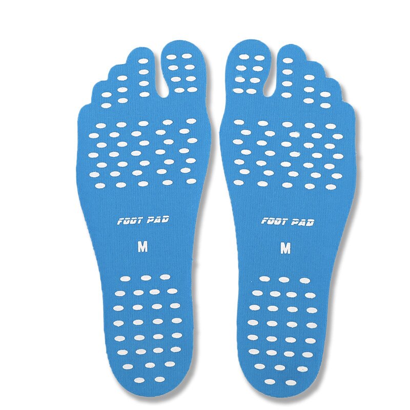 Nicht-Unterhose Meer Strand Schuhe ausgestattet mit Anti-Schleudern schuhe Strand socken Pad Füße Aufkleber Einlegesohlen flexibel Strand füße: Himmel Blau / XL
