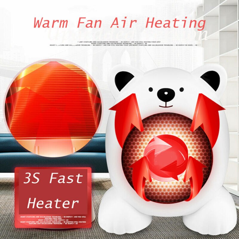 Cute Mini Electric Heater Air Radiator Warmer Fan Warm Blower for Winter Home Office Room 350W