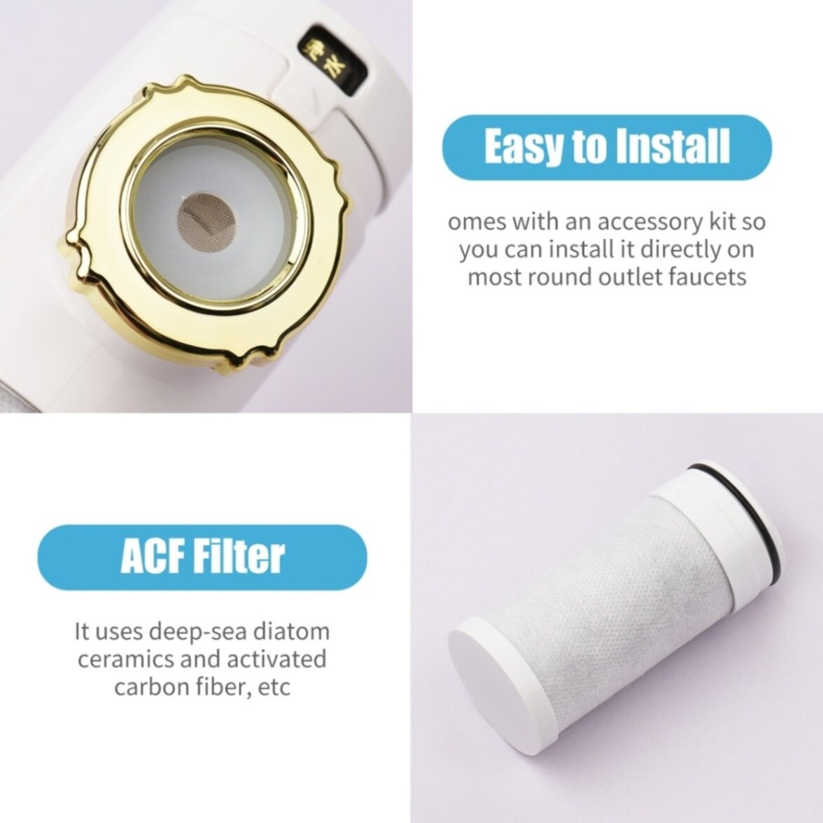 Kitchen Faucet Tap Water Purifier Faucet Filter with Tap Water Dual Output Kitchen Water Filtration System ACF Filter Filtration