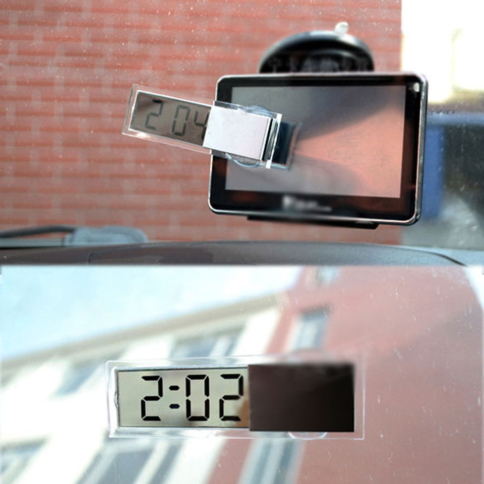 Mini Durable Transparent Clock with Sucker Digital... – Grandado
