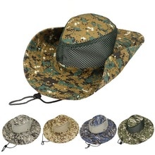 Outdoor Sport Mannen & vrouwen Vissen Hoed Camouflage Emmer Hoed Wandelen Camo Ripstop Jungle Bush Hoeden Boonie Brede Rand zon Caps