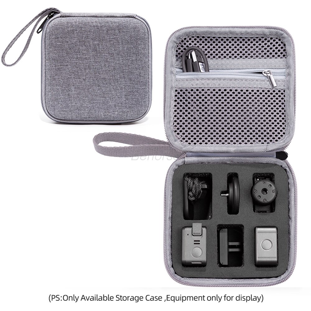 Carrying Case For DJI Action 2 Camera Durable Storage Bag Portable Handbag For DJI Osmo Action 2 Sports Camera Case Accessories: Gray2 inner black