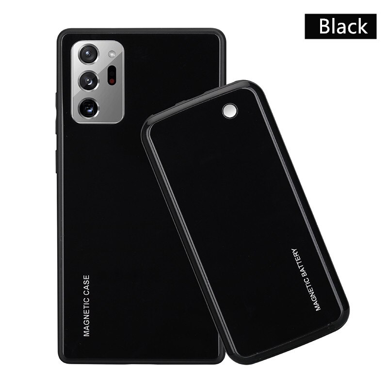 Battery Charger Case Magnetic Wireless Charger Power Bank Case for Samsung Note 20/ Note 20 Ultra Slim Phone Battery Charger: Black Note 20 ultra
