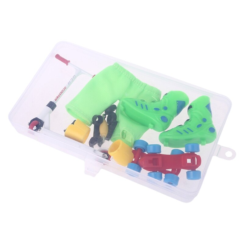 Mini Finger Scooter Toy Finger Toy Roller Skatess Realistic DIY Scooter Set for Toddlers Swing Board for Finger Training