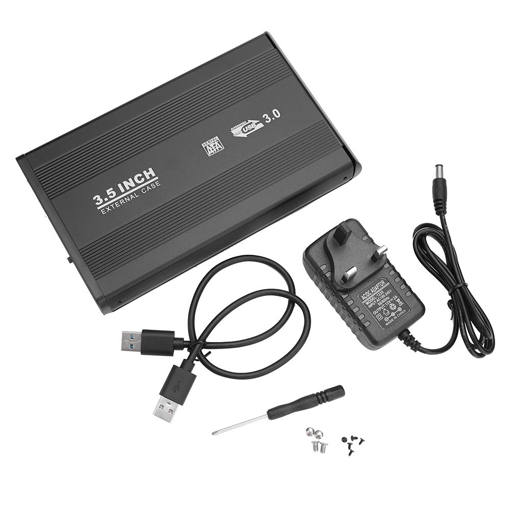 3.5 Inch Hdd Case Dock Sata Naar Usb 3.0 2.0 Externe Harde Schijf Behuizing Adapter USB3.0 USB2.0 Harde Schijf Hd sata Ssd Doos: UK Plug USB3.0