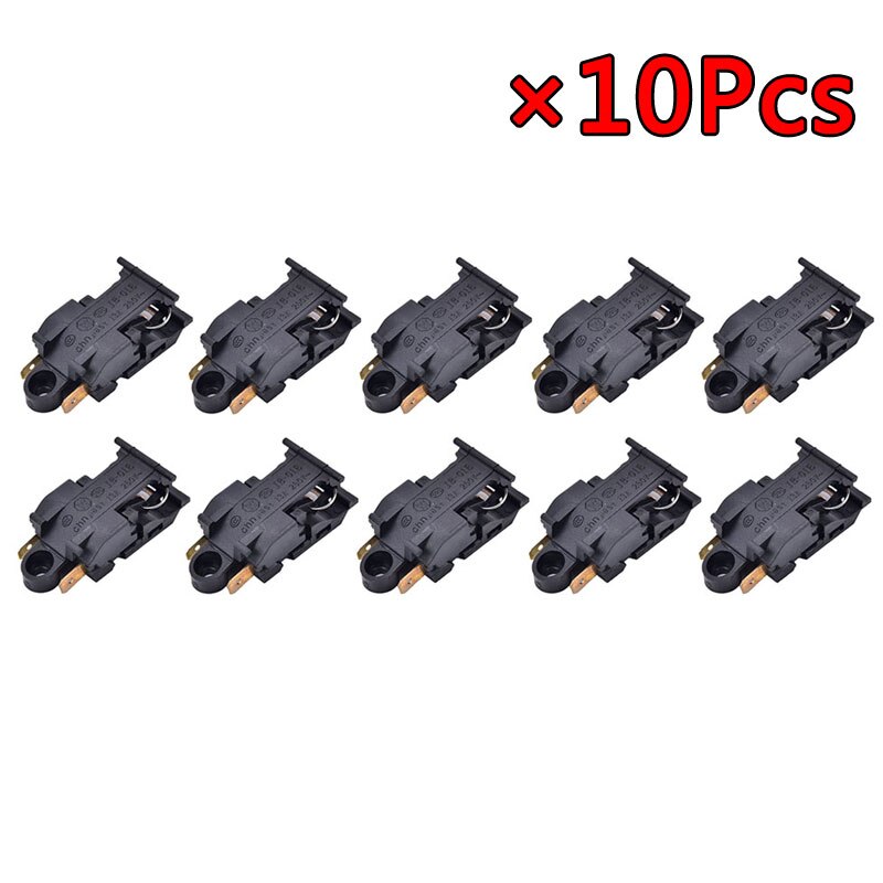10Pcs 13A Electric Kettle Parts Electric Kettle Thermostat Switch 2 Pin Terminal Spare Replacement Parts Kitchen Appliance Parts