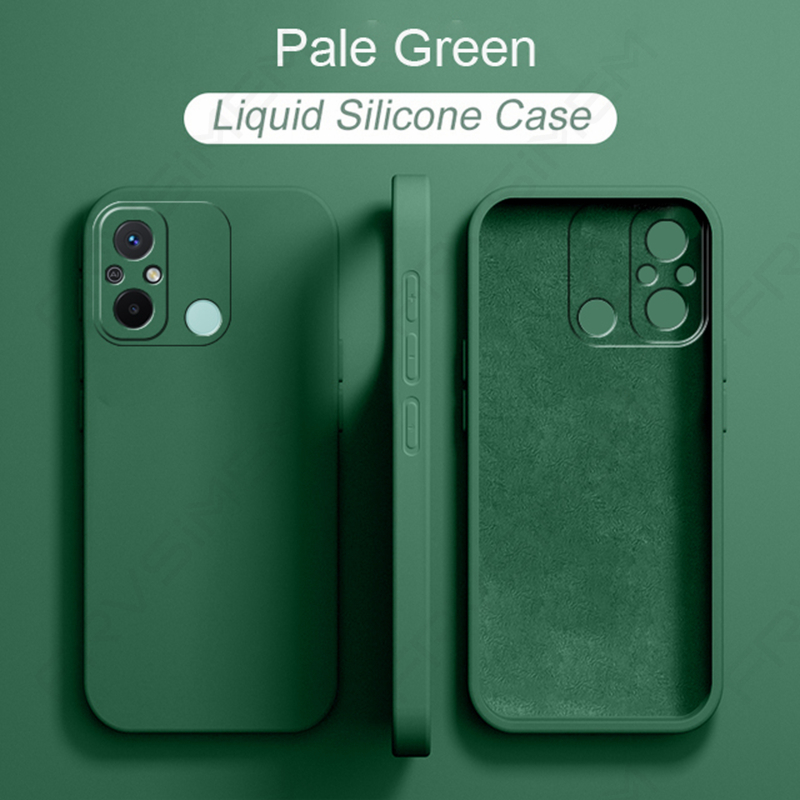 Xiaomi redmi 12c hoesje 12c origineel, vloeibaar siliconen, 6.71 inch 12 c wereldwijde versie,  mi 12c .: Smaragdgroen