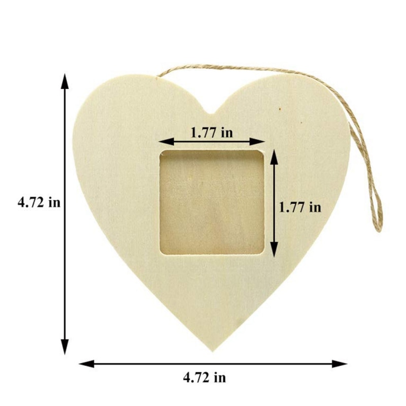 10 stk jule-diy træ-fotoramme hængende papir billedholder vægdekoration femtakket stjerne fest fotoboks rekvisitter: 61b 10 stk